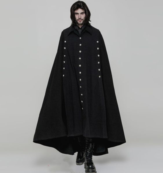 men s trench coats spring and autumn edition youth cape fashion bat shirt super long with everything 221007, Tan;black